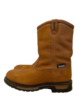 Rocky men pull on boots riding leather Tan ride comfort system oil resistant 10